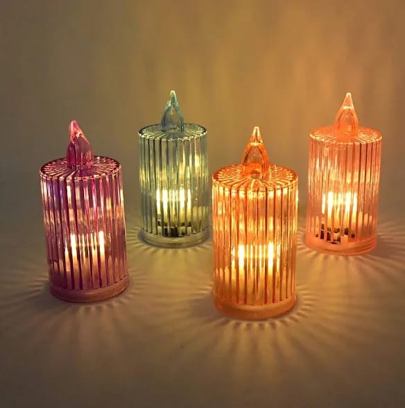 Decorative Flameless Electronic LED Candle Light Set (4 PC)