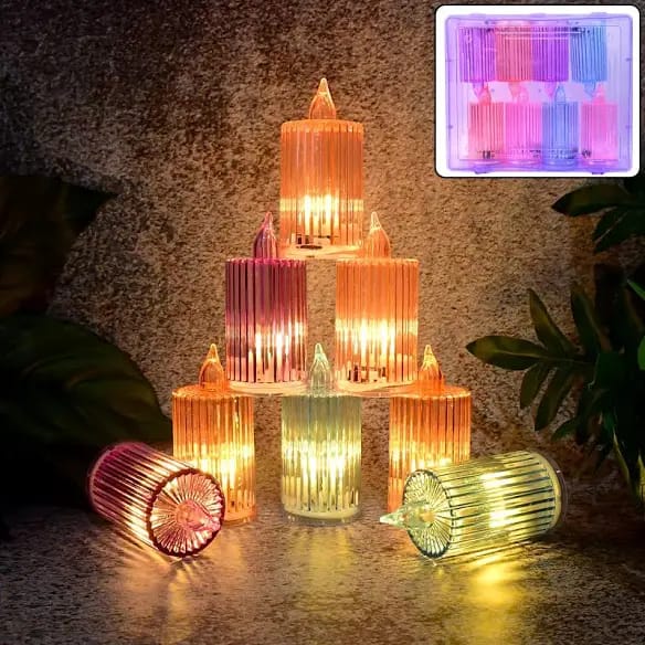 Decorative Flameless Electronic LED Candle Light Set (4 PC)
