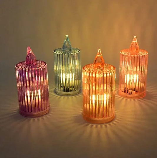 Decorative Flameless Electronic LED Candle Light Set (4 PC)