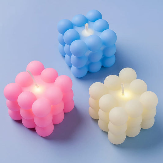 LED Bubble Candle Set of 3